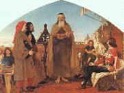 Brown, Ford Madox Wycliffe Reading his Translation of the New Testament to his Protector- John of Gaunt oil painting